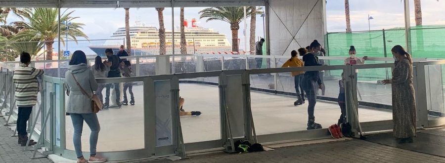 El Ayuntamiento de San Sebastián de La Gomera abre las inscripciones para el patinaje en la pista de hielo, a partir de este martes