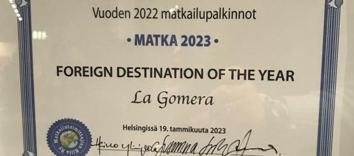 La Gomera, elegida como mejor destino extranjero por la Asociación Finlandesa de Periodistas de Viajes
