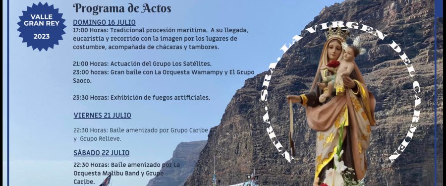 Valle Gran Rey presenta el programa con motivo de las Fiestas del Carmen