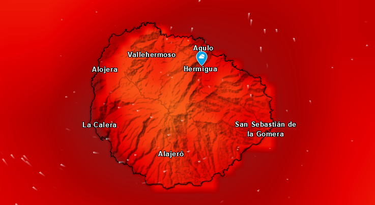 La Gomera alcanzará los 34 ºC, nuevamente este jueves aunque con menos calima