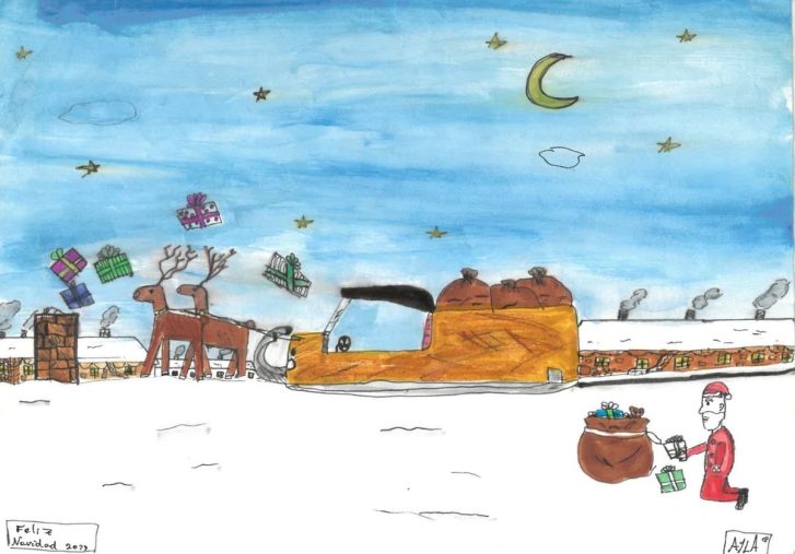 Felicitan la Navidad con la postal de la niña Ayla Rodríguez Abokko