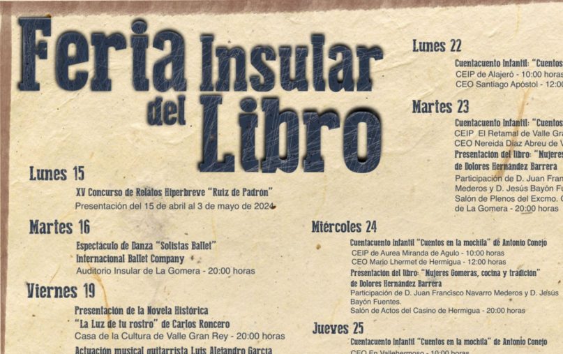 La Gomera celebra el Día del Libro con dos semanas de actividades lúdicas y culturales