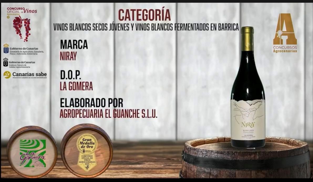 El Cabildo felicita a vinos Niray por la medalla lograda en el Concurso Oficial de Agrocanarias