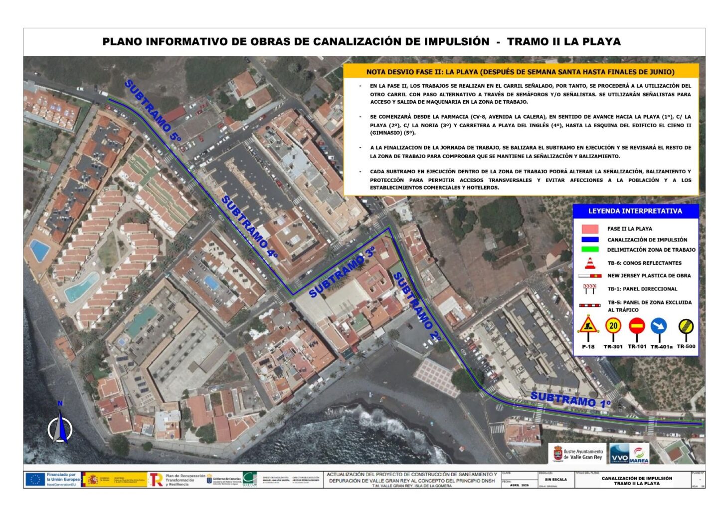 Valle Gran Rey continúa con los trabajos de remodelación de la EDAR con el inicio de la fase II en La Playa