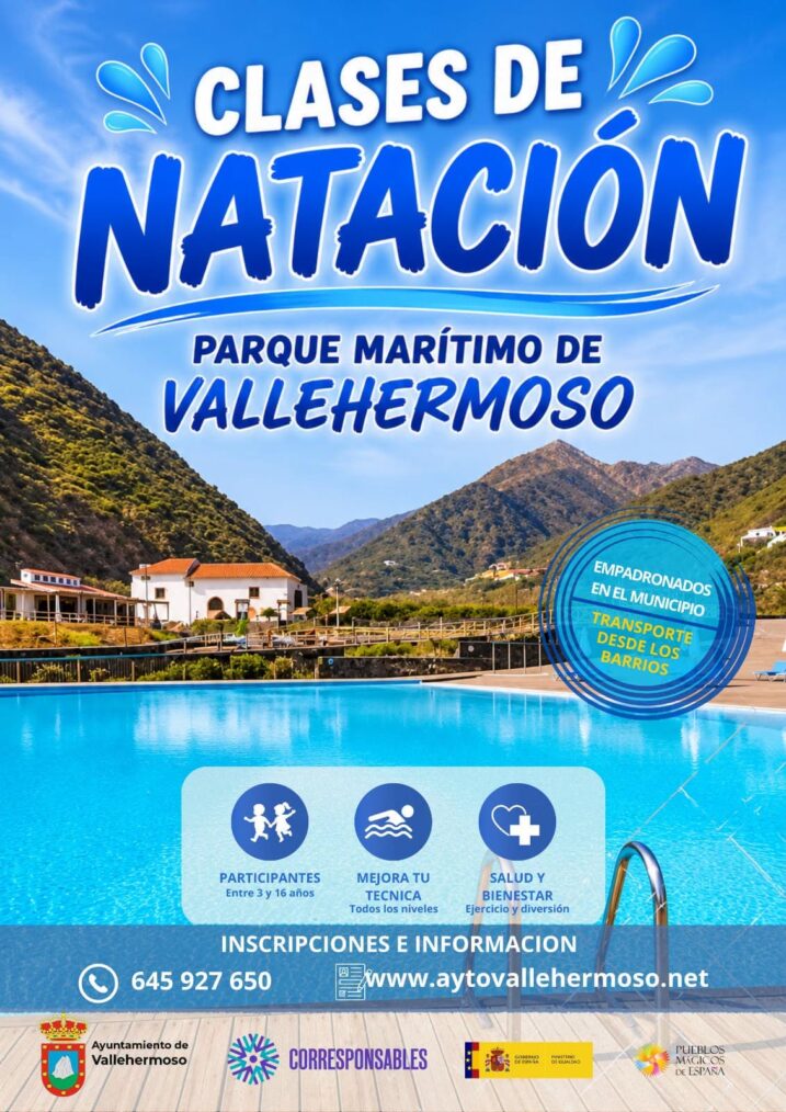 Vallehermoso impulsa clases de natación en el Parque Marítimo solo para empadronados en el municipio