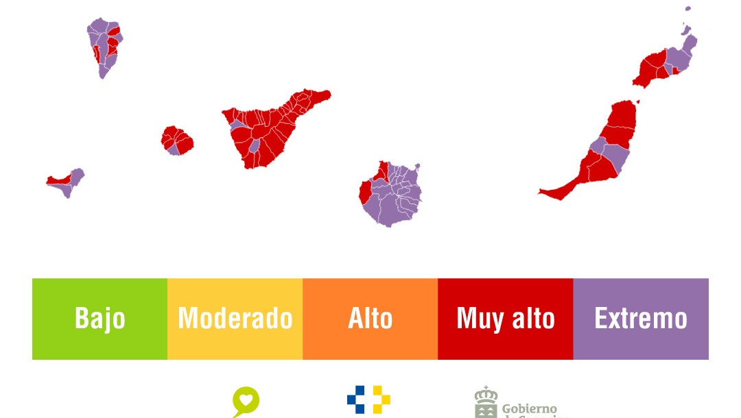 Sanidad advierte de riesgos para la salud por nivel extremo radiación ultravioleta en varias zonas de las islas
