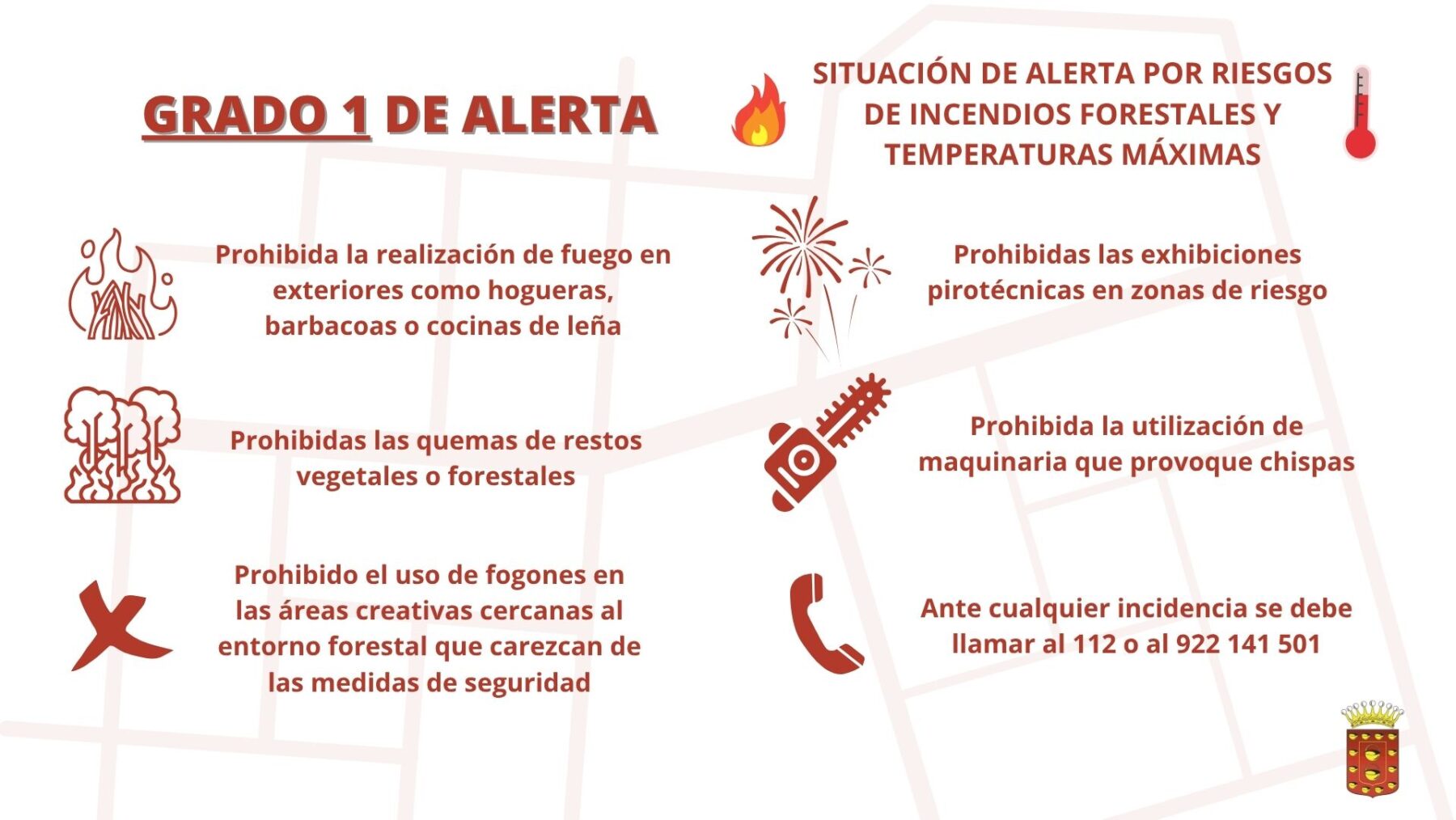 El Cabildo de La Gomera eleva a grado 1 la alerta ante el riesgo de incendios forestales y las altas temperaturas