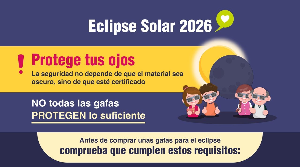 Salud Pública emite recomendaciones para evitar riesgos para la salud en la observación del eclipse