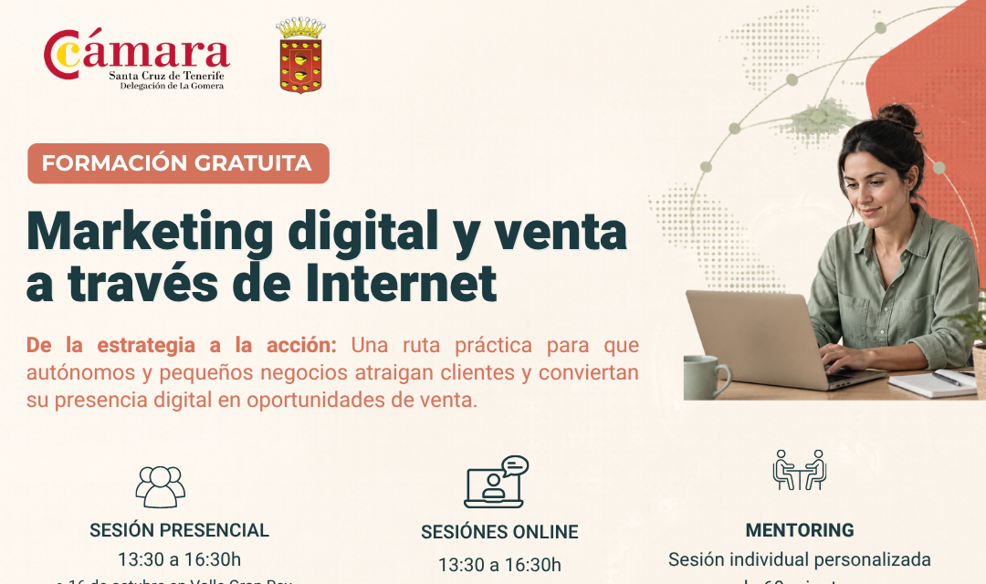 Cabildo y la Cámara impulsan la competitividad del comercio de La Gomera con una formación en marketing digital