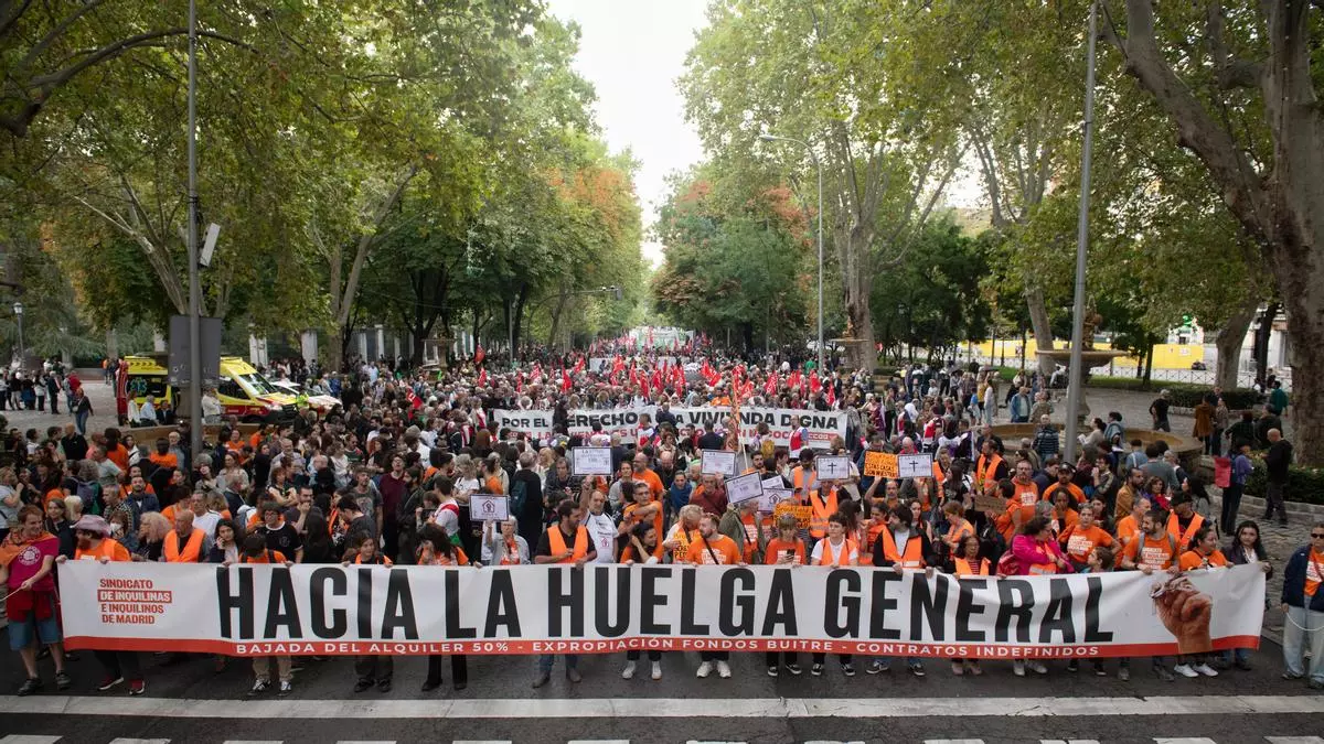 Medio millón de personas inundan las calles de Madrid por la vivienda: “¡Ahora toca huelga general!”